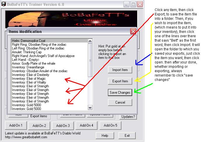 hacks for bobafetts diablo 1 trainer